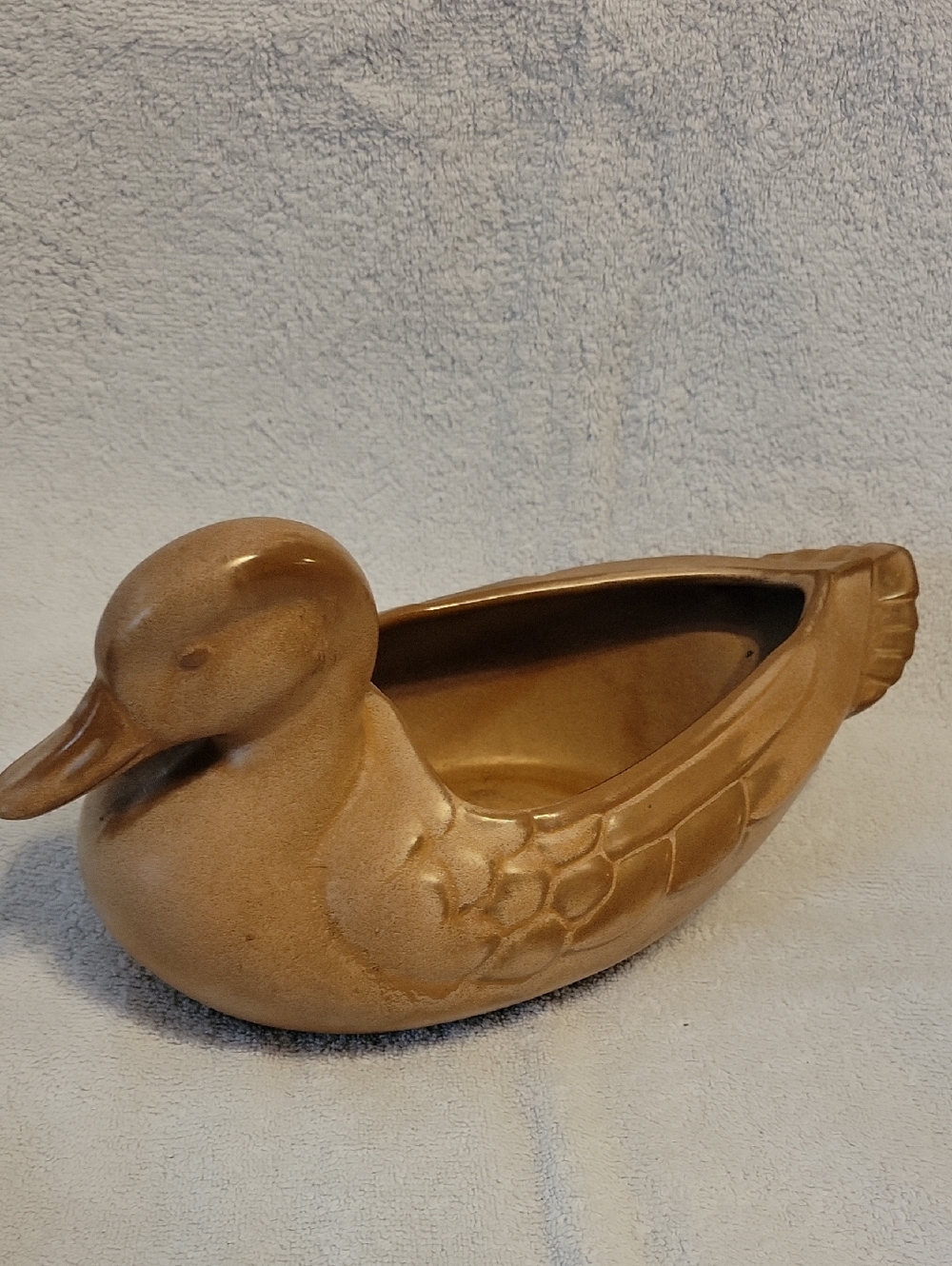 Frankoma Ceramic Duck Planter in Light Brown